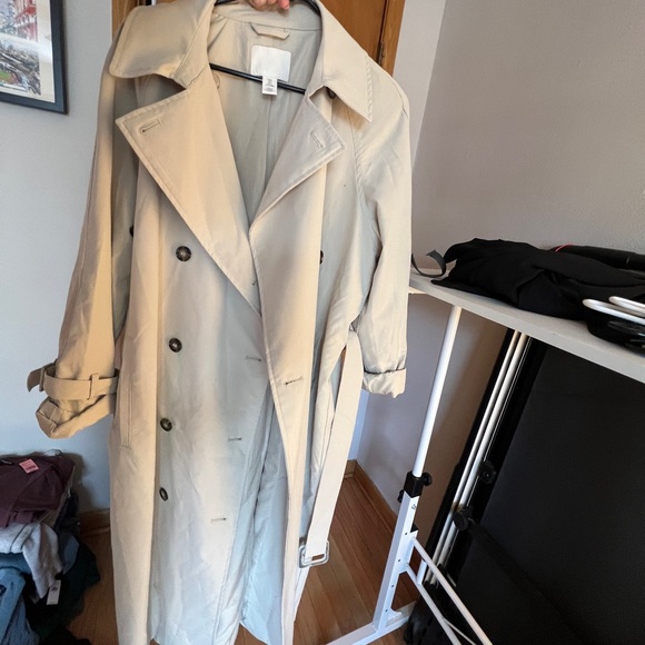 H&M Cream Trench Coat - Picture 2 of 3